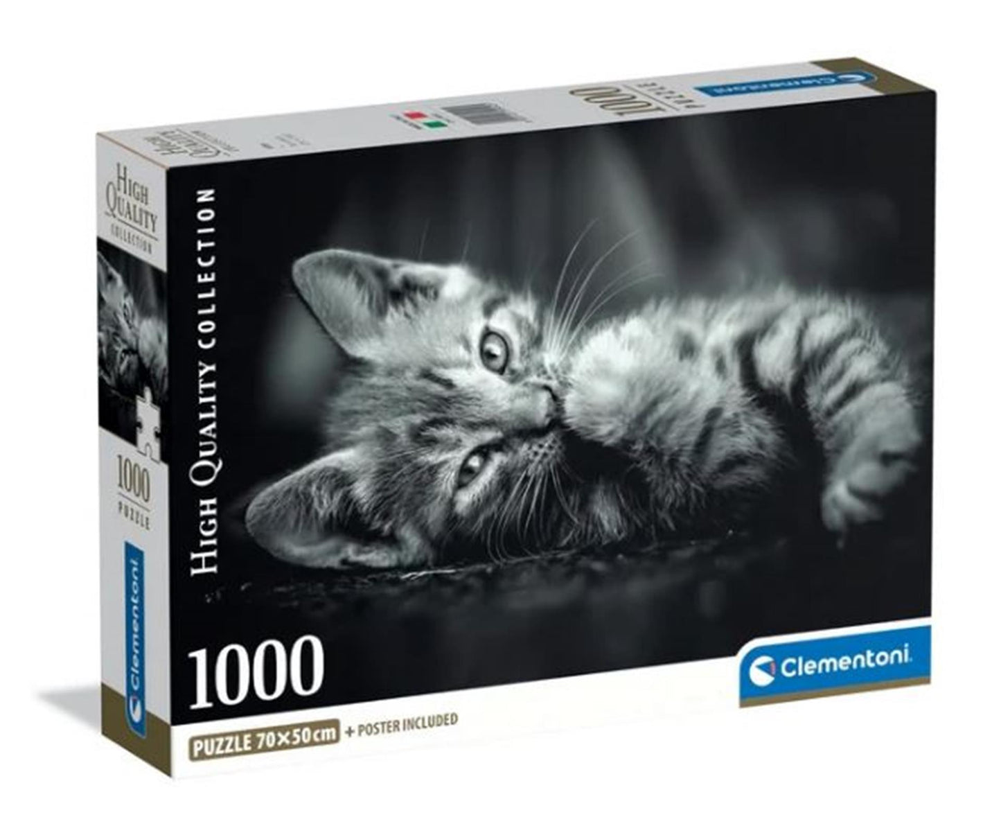 Clementoni puzzle 1000 pezzi gattino compatto | 2 pezzi