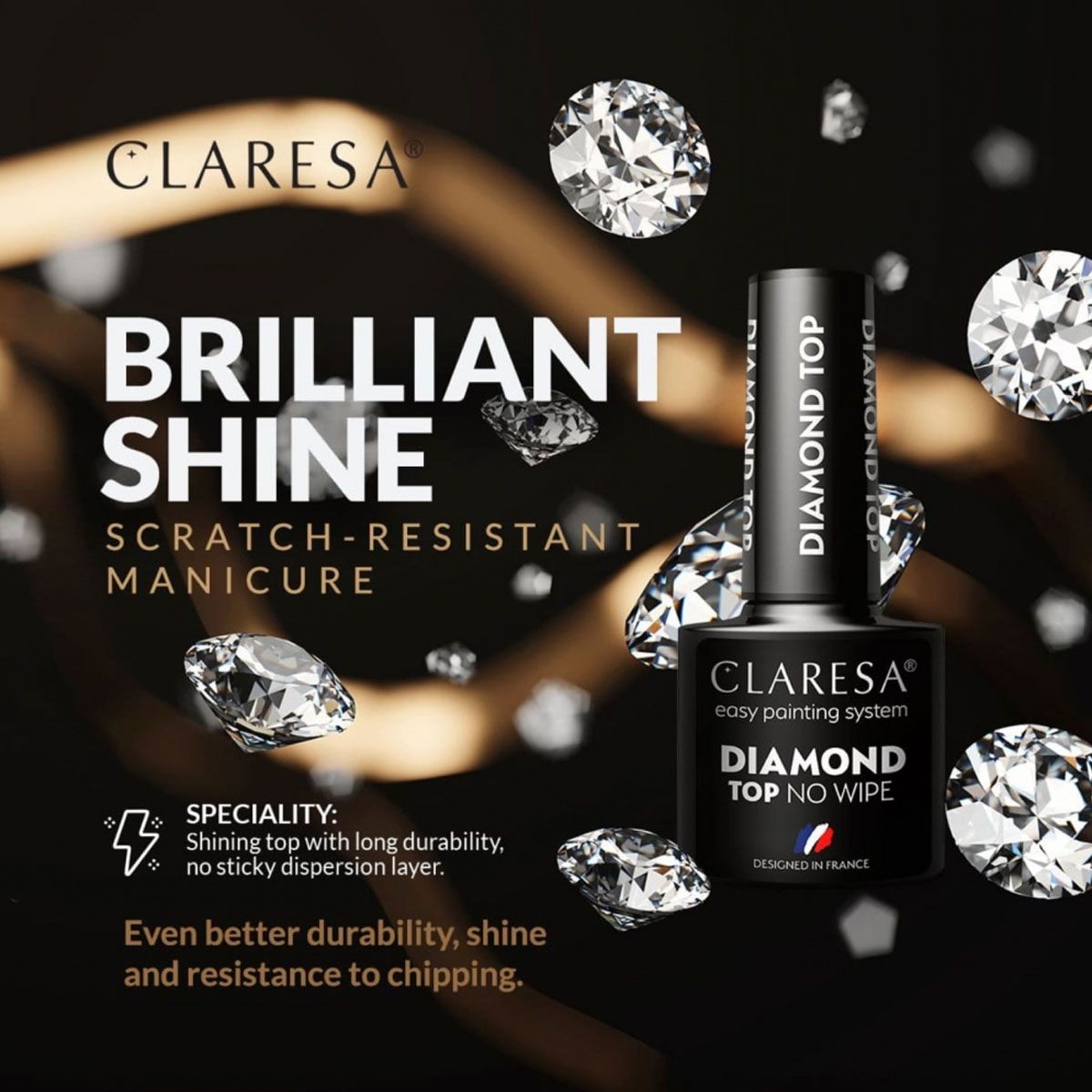 Claresa Claresa Top Coat Diamond No Wipe 5ml