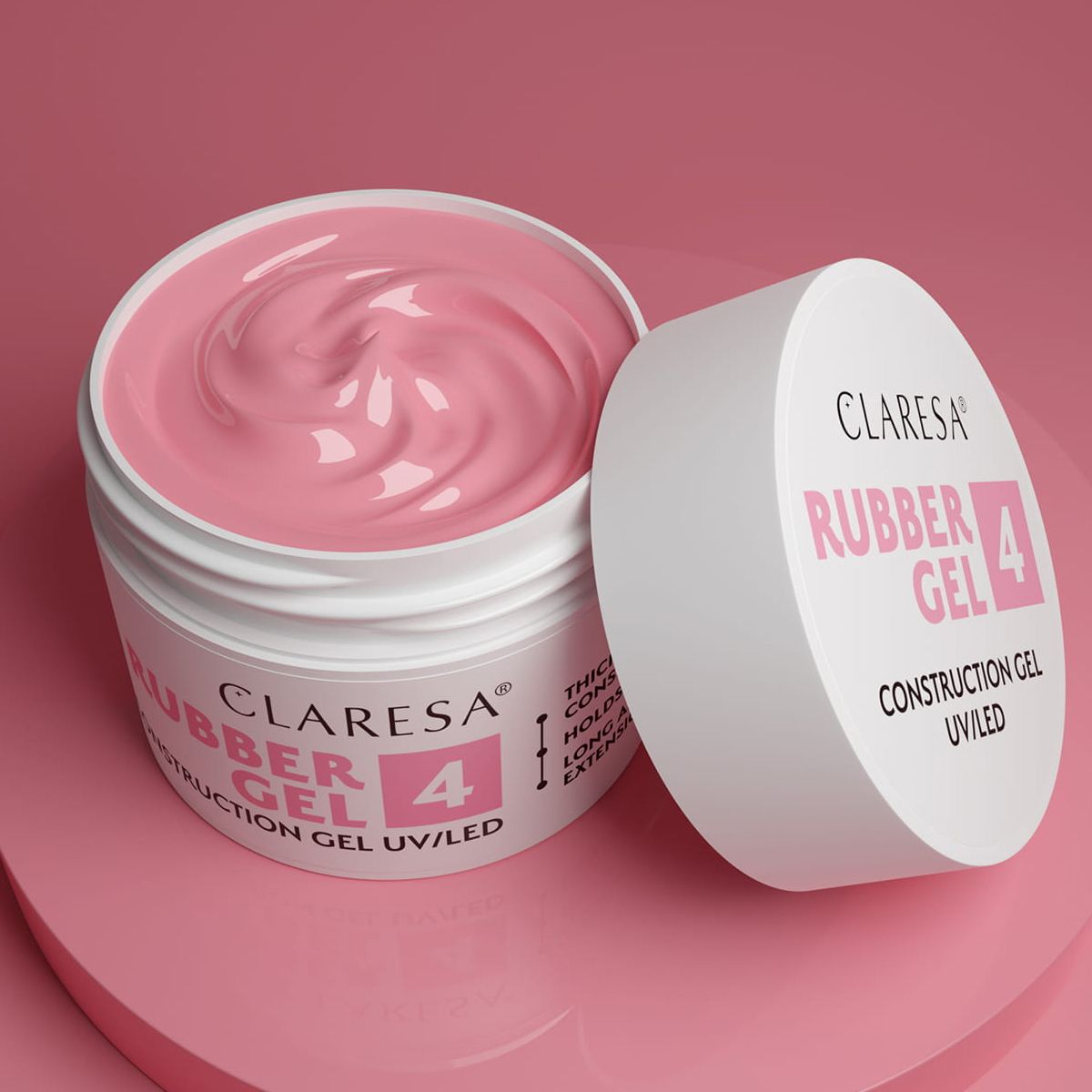 Claresa Claresa Gel in gomma 4 Rosa caldo 45GR.