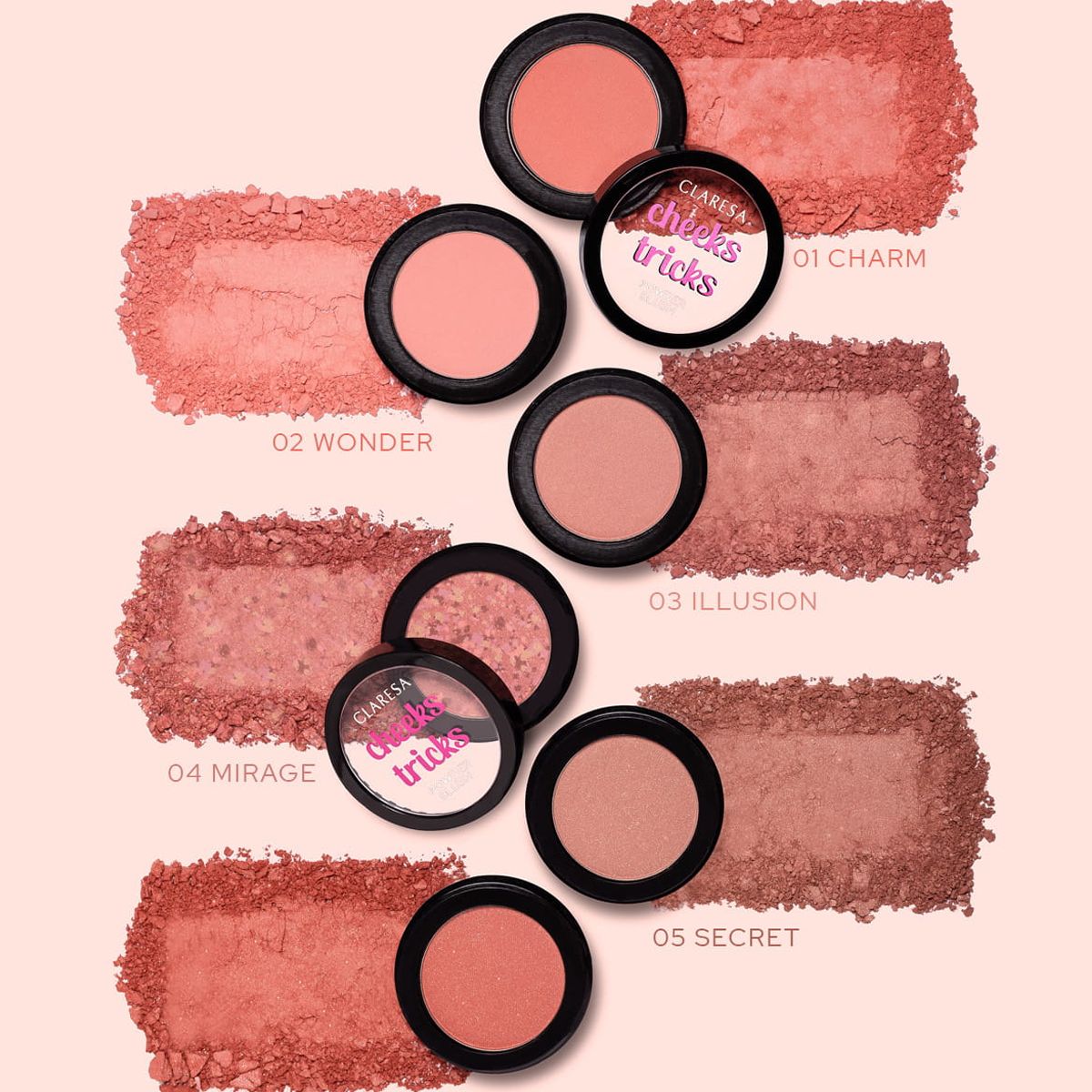 Claresa Claresa Facili trucchi in polvere Blush 06 Dire 4gr.