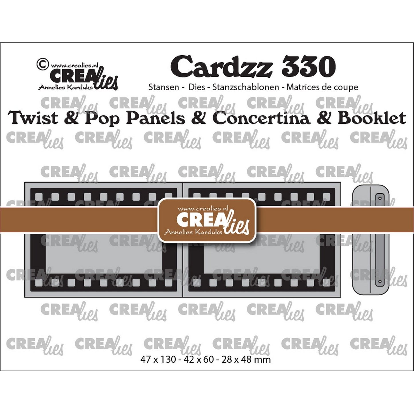 Crealies • cardzz twist pop a5 paneles leporello mini libro tira de película