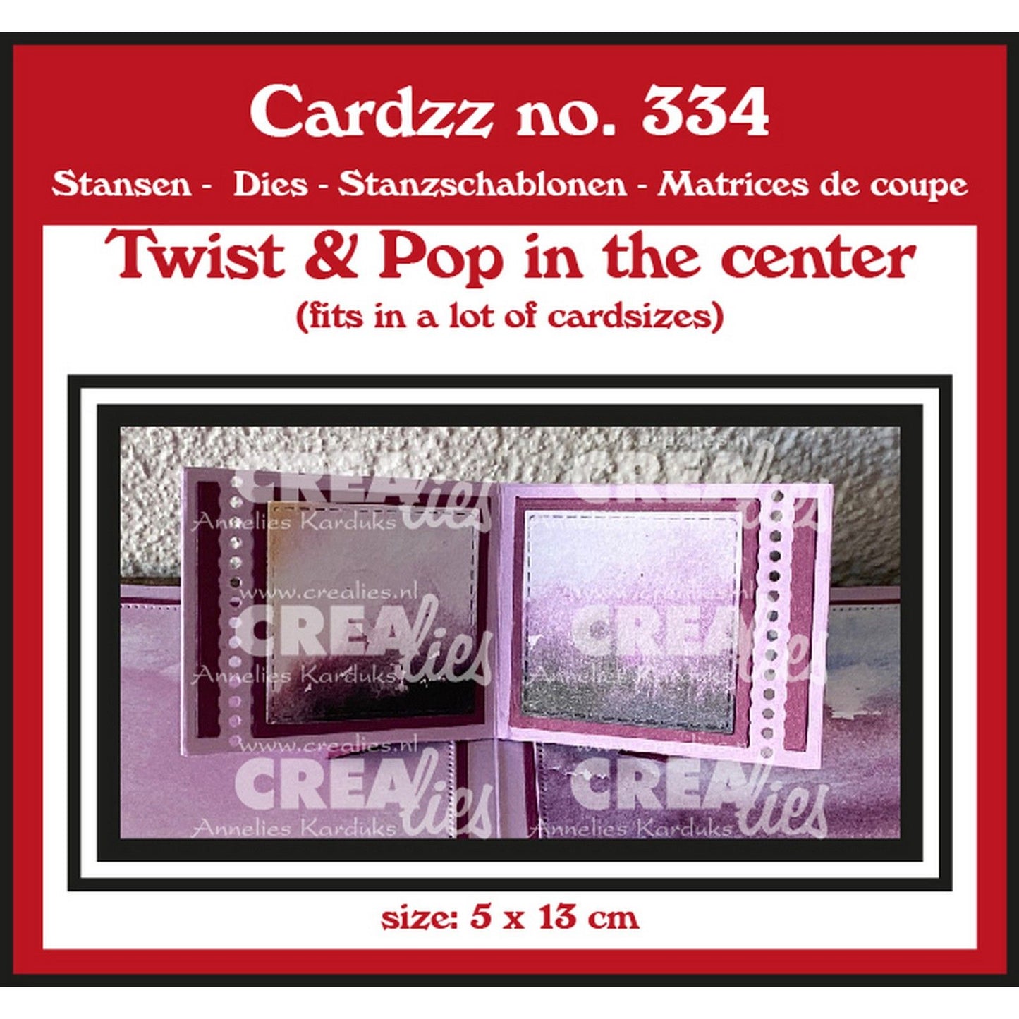 Crealies • cardzz twist pop al centro
