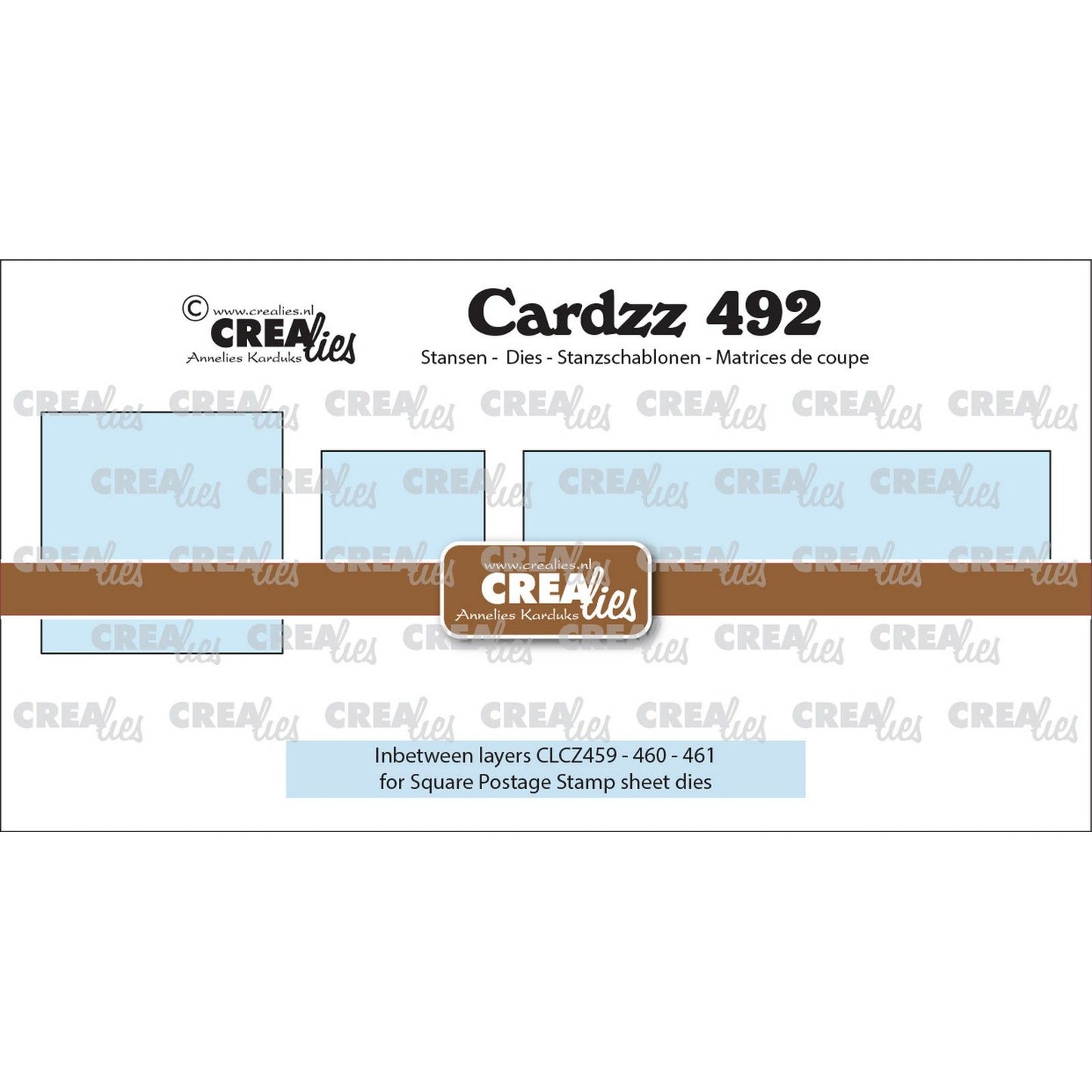 Crealies • troquel cardzz 3x capa intermedia para clcz459, clcz460, clcz461