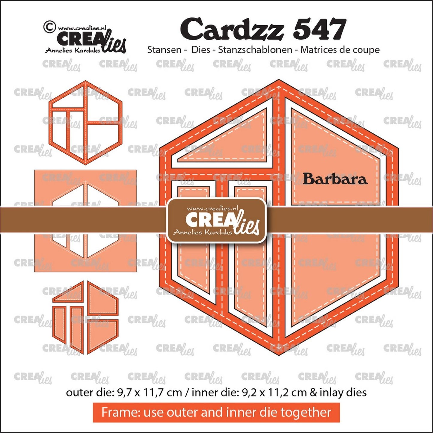 Crealies • cardzz marco incrustaciones barbara