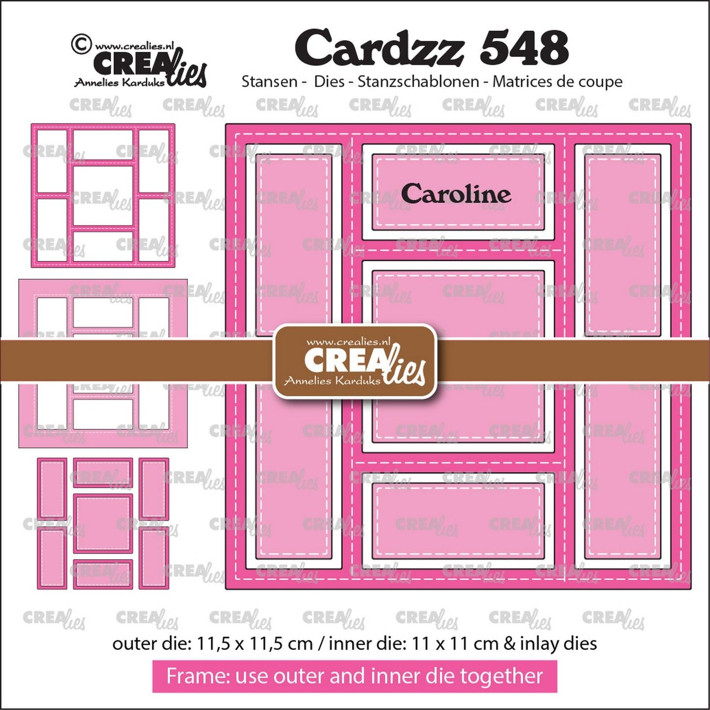 Crealies • cornice cardzz intarsi caroline