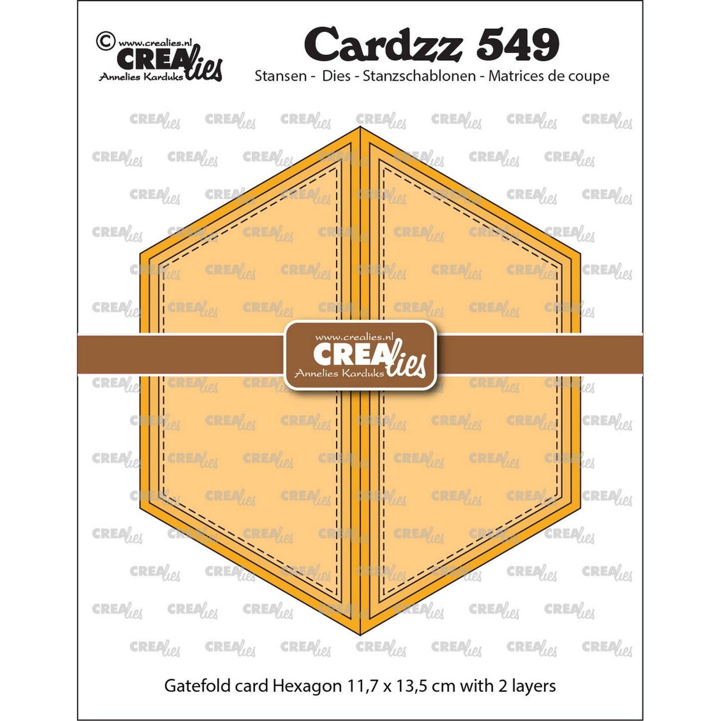 Crealies • cardzz carta apribile esagonale