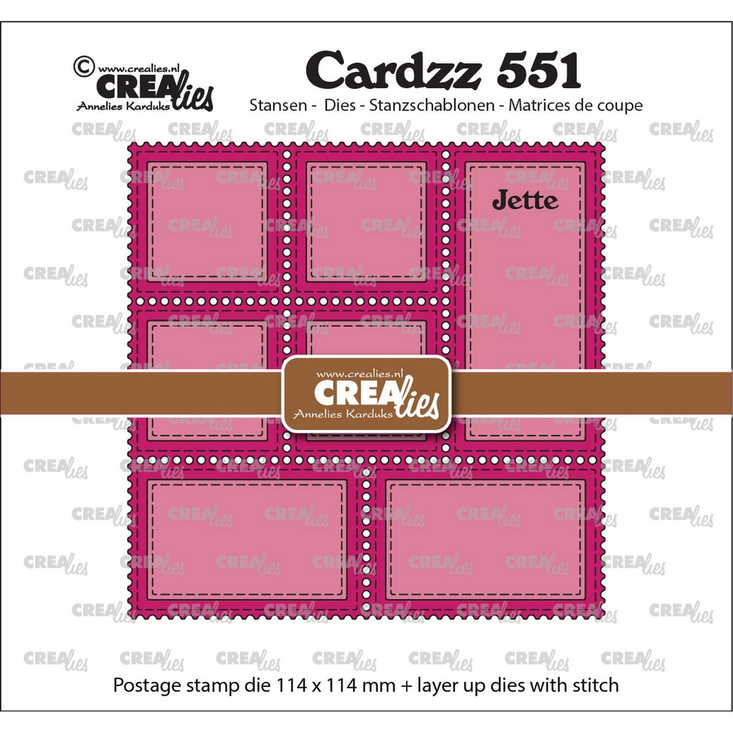 Crealies • plantilla de corte cardzz sello marco jette