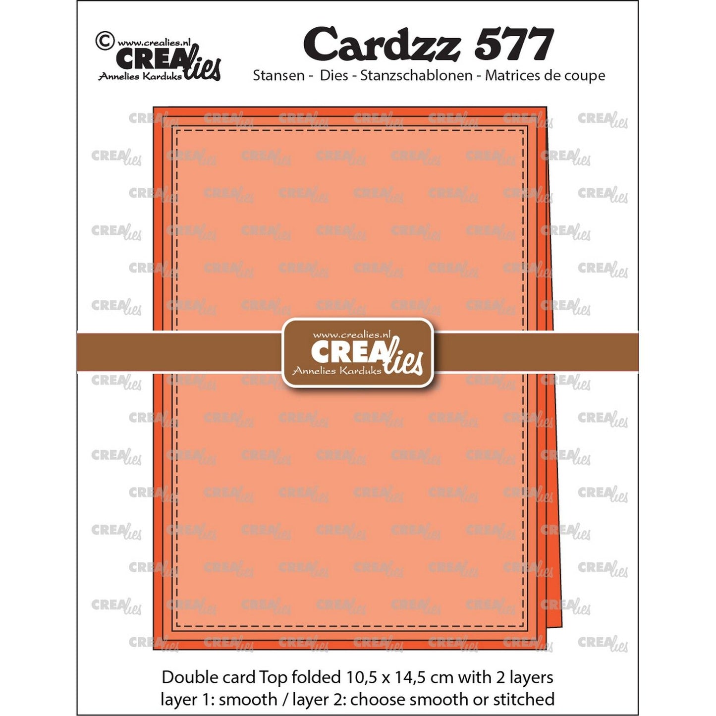 Crealies • cardzz biglietto doppio 10,5 x 14,5 cm (piega in alto)