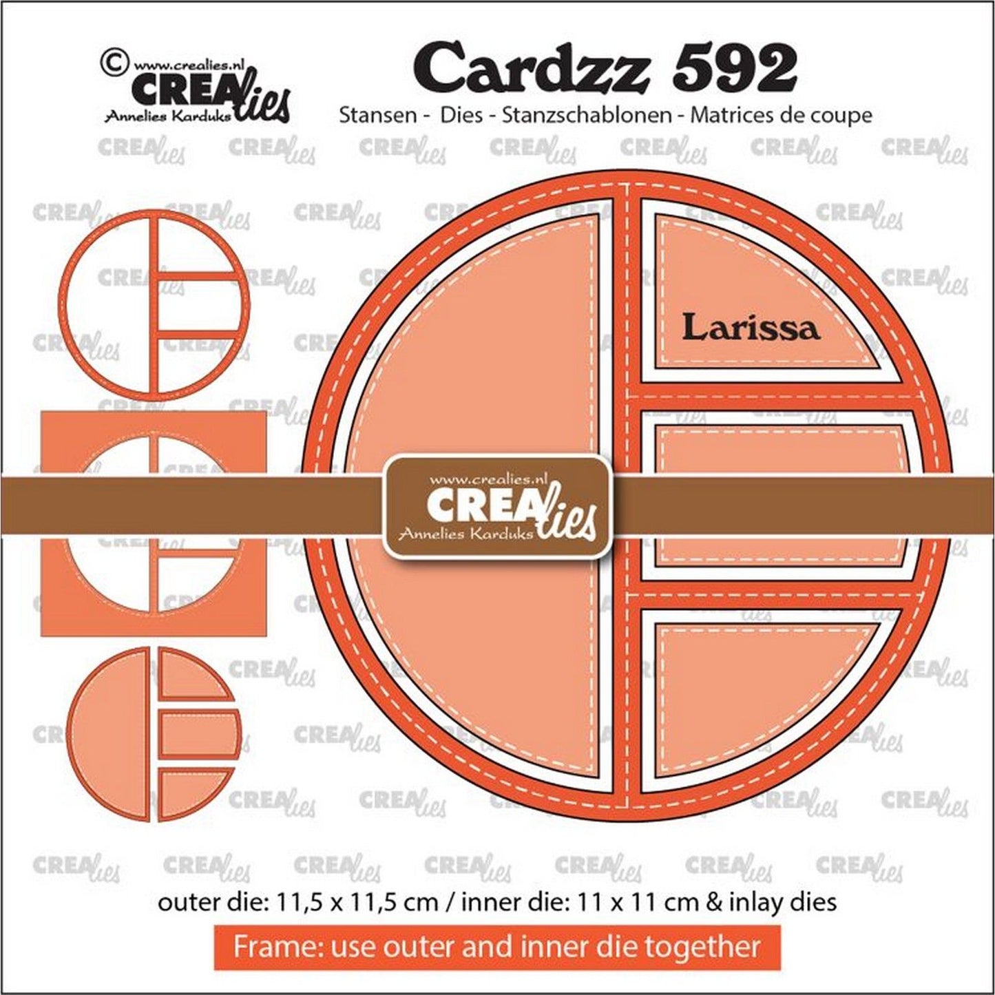 Crealies • cornice cardzz intarsio larissa