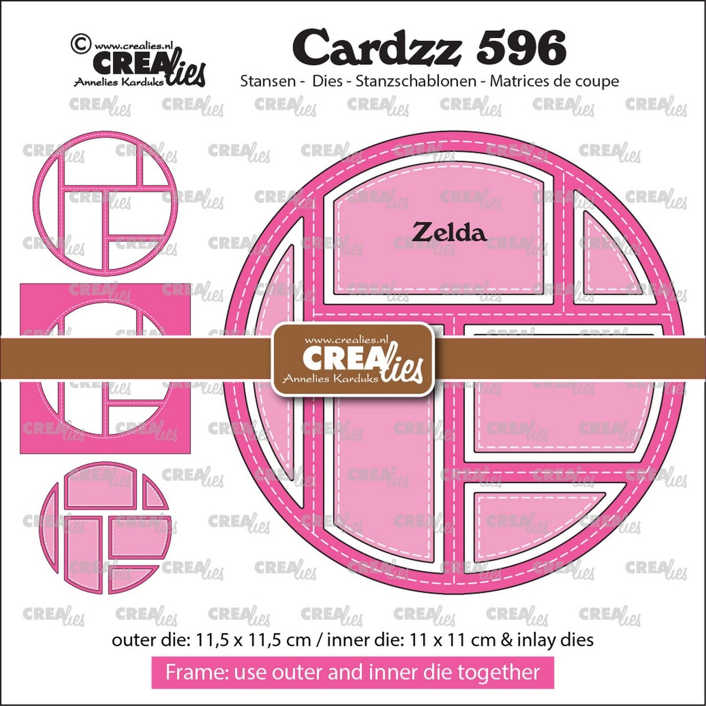 Crealies • cornice cardzz intarsio zelda (6 pannelli)