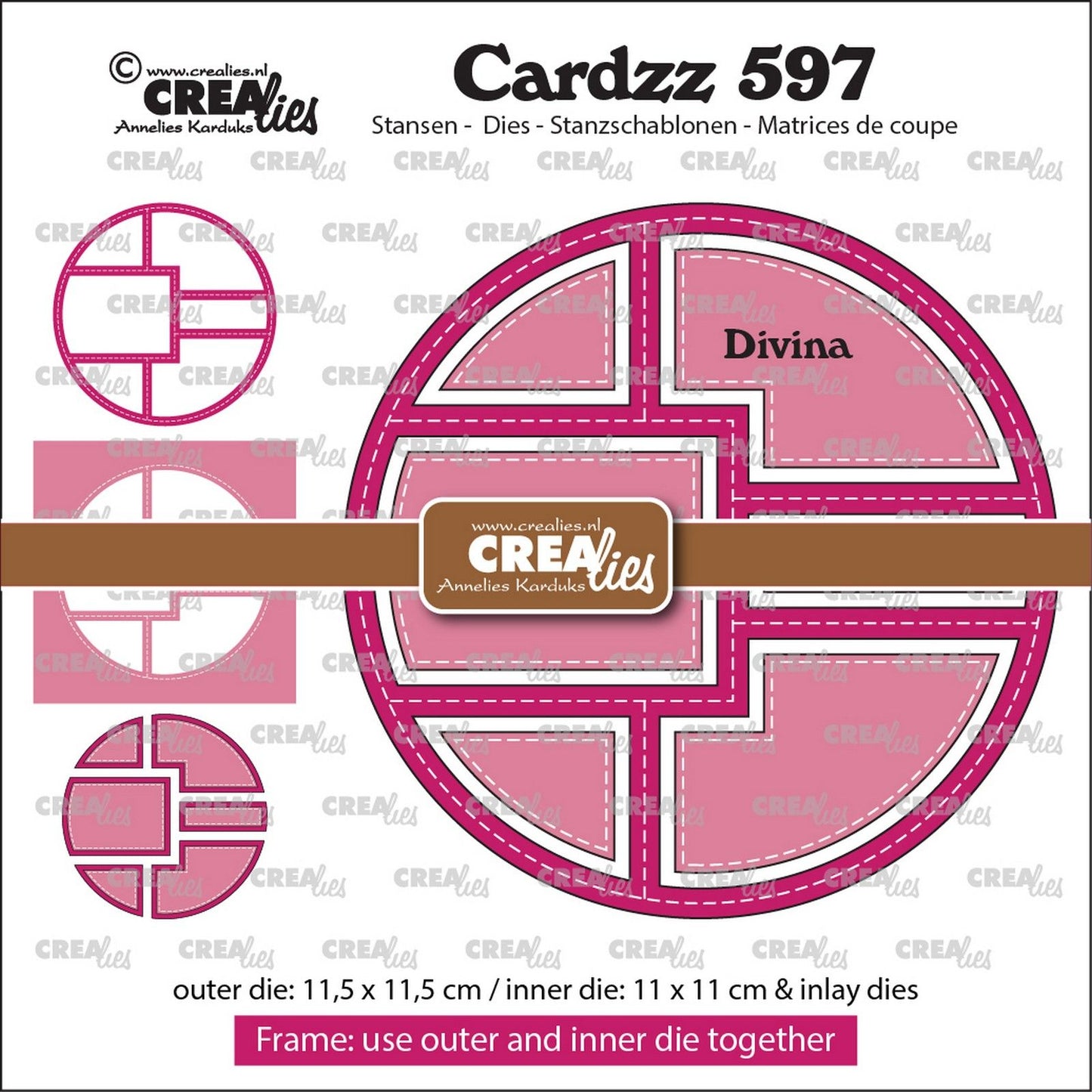 Crealies • cornice cardzz intarsi divina