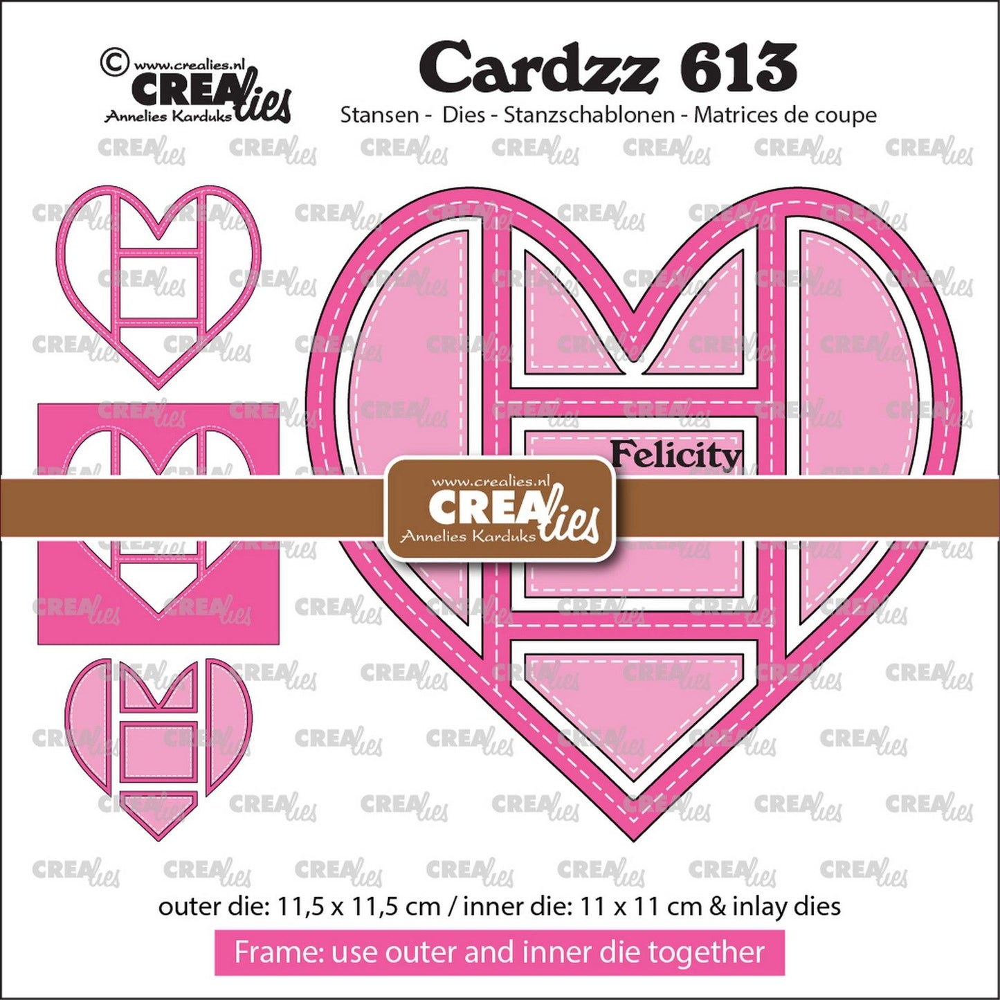 Crealies • intarsio cornice cardzz congratulazioni