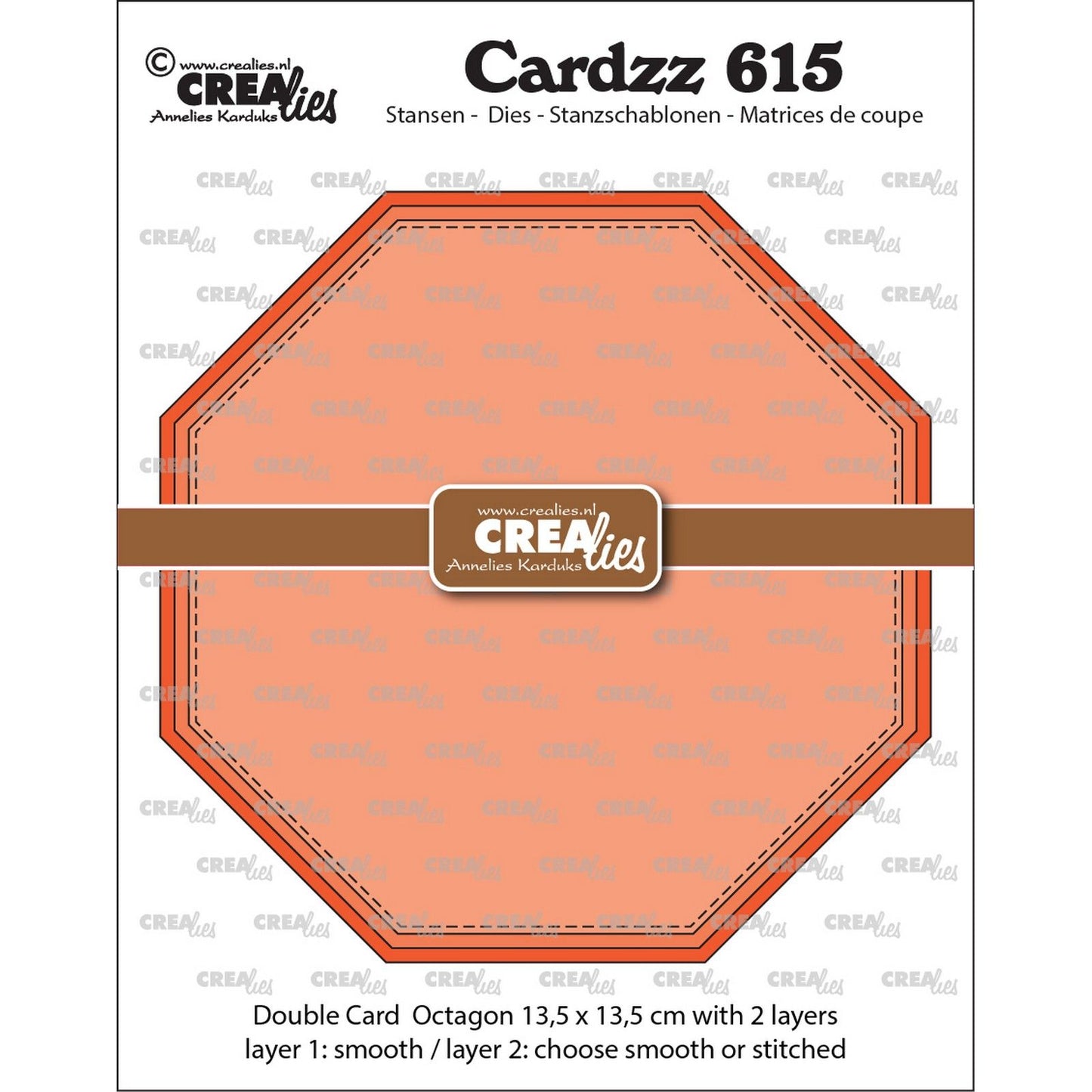 Crealies • cardzz doppia carta ottagono