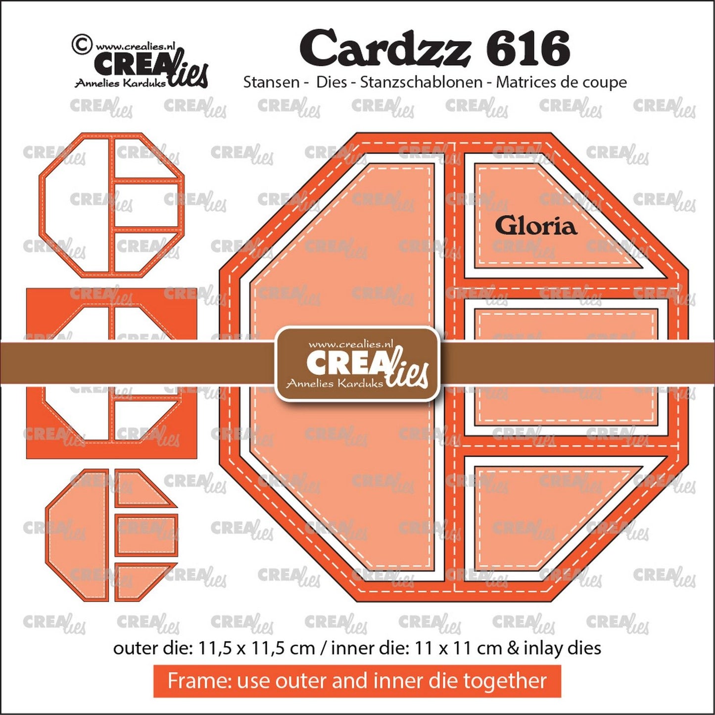 Crealies • cornice cardzz intarsio gloria