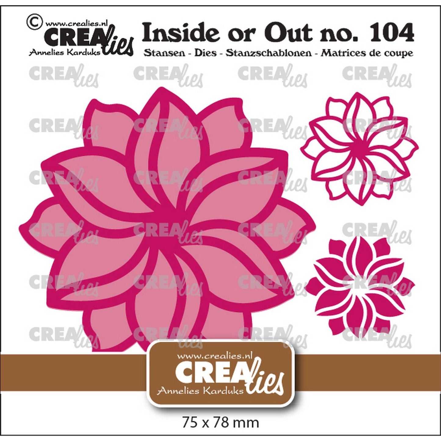 Crealies • fantasia fiore interno o esterno grande