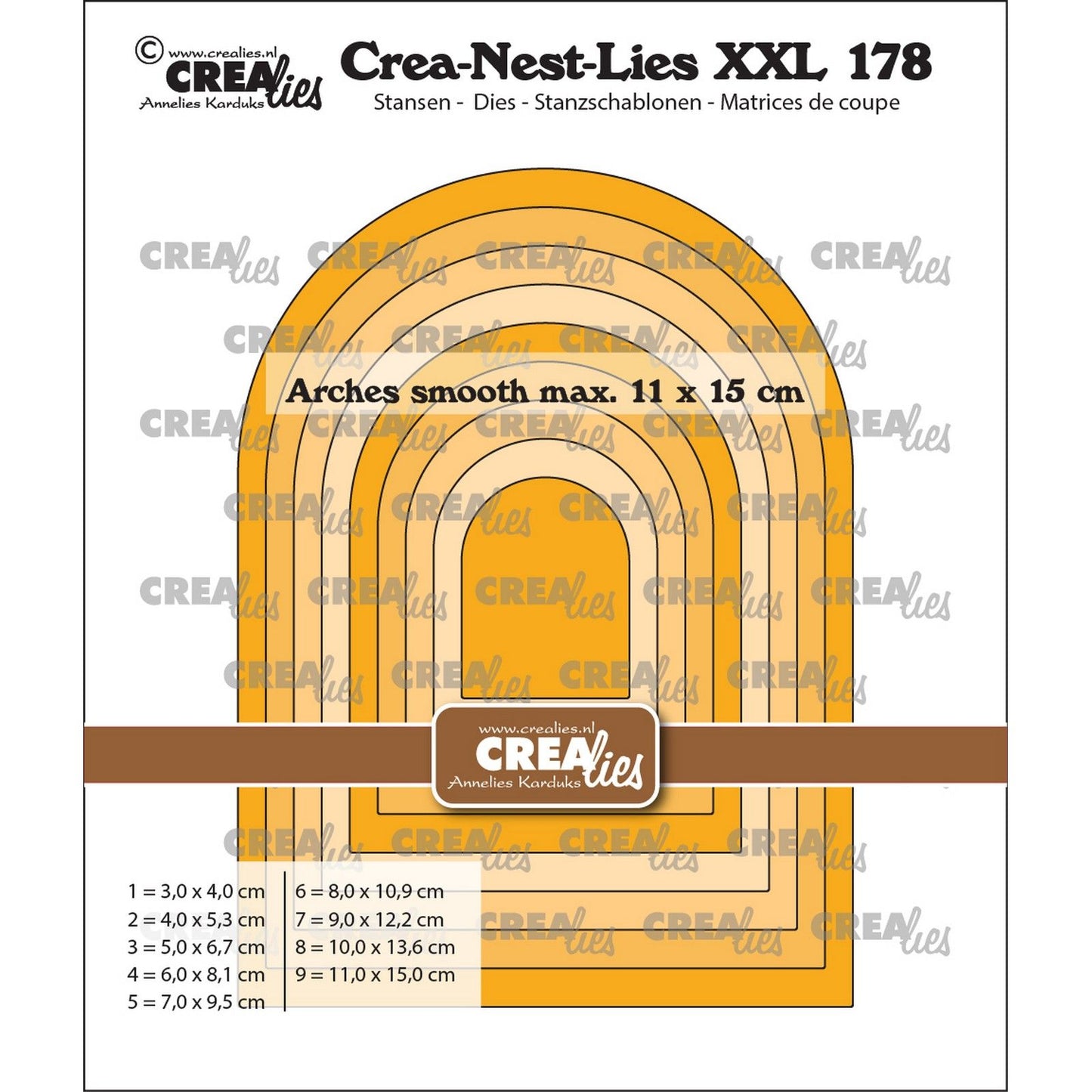 Crealies • crea-nest-lies xxl arcos lisos (se adapta debajo de xxl176)