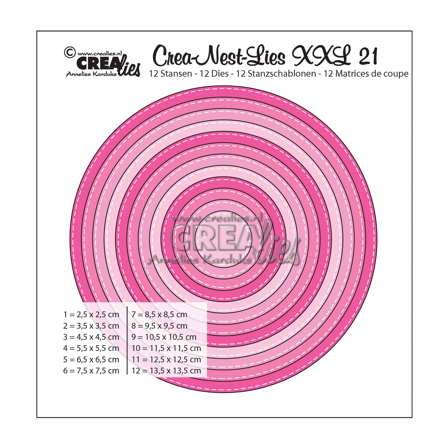 Crealies • crea-nest-lies sagoma da taglio xxl n.21 cerchi