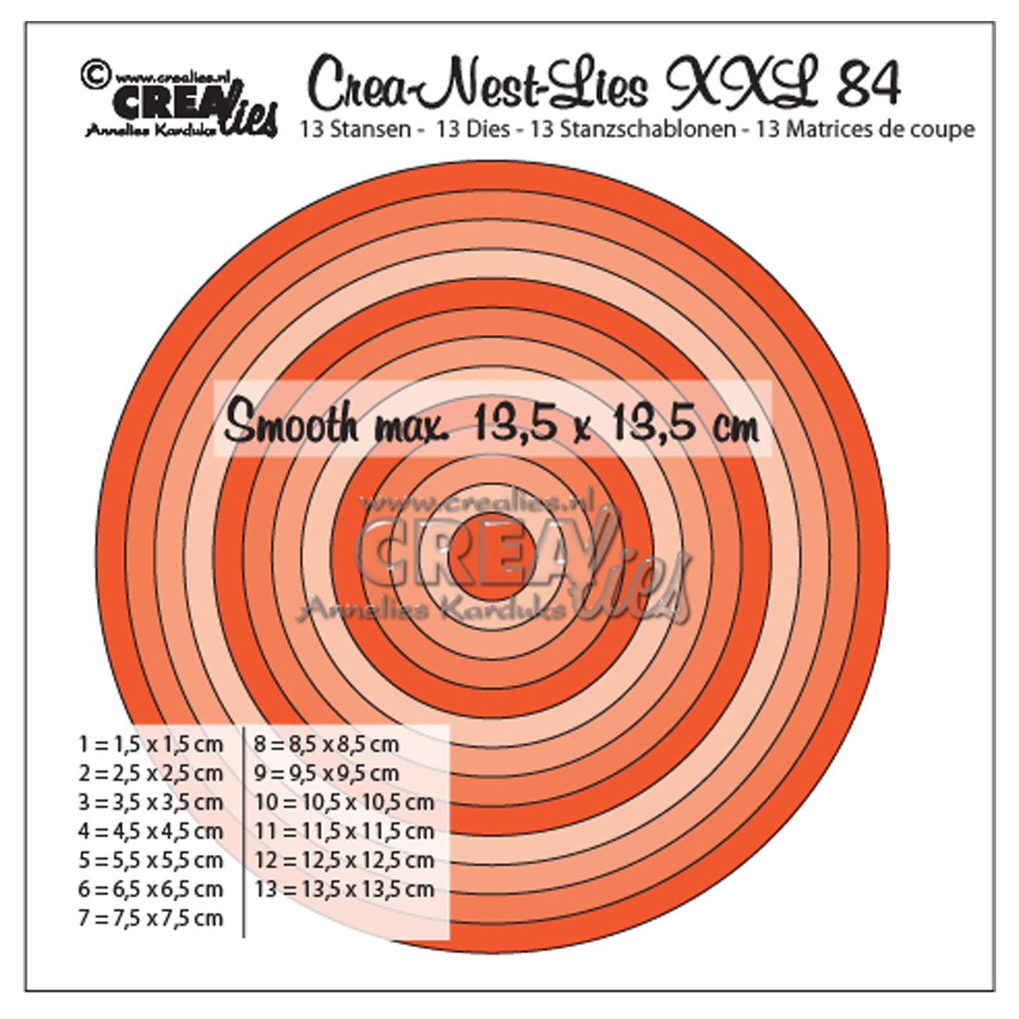 Crealies • crea-nest-lies xxl cerchi lisci mezzo cm