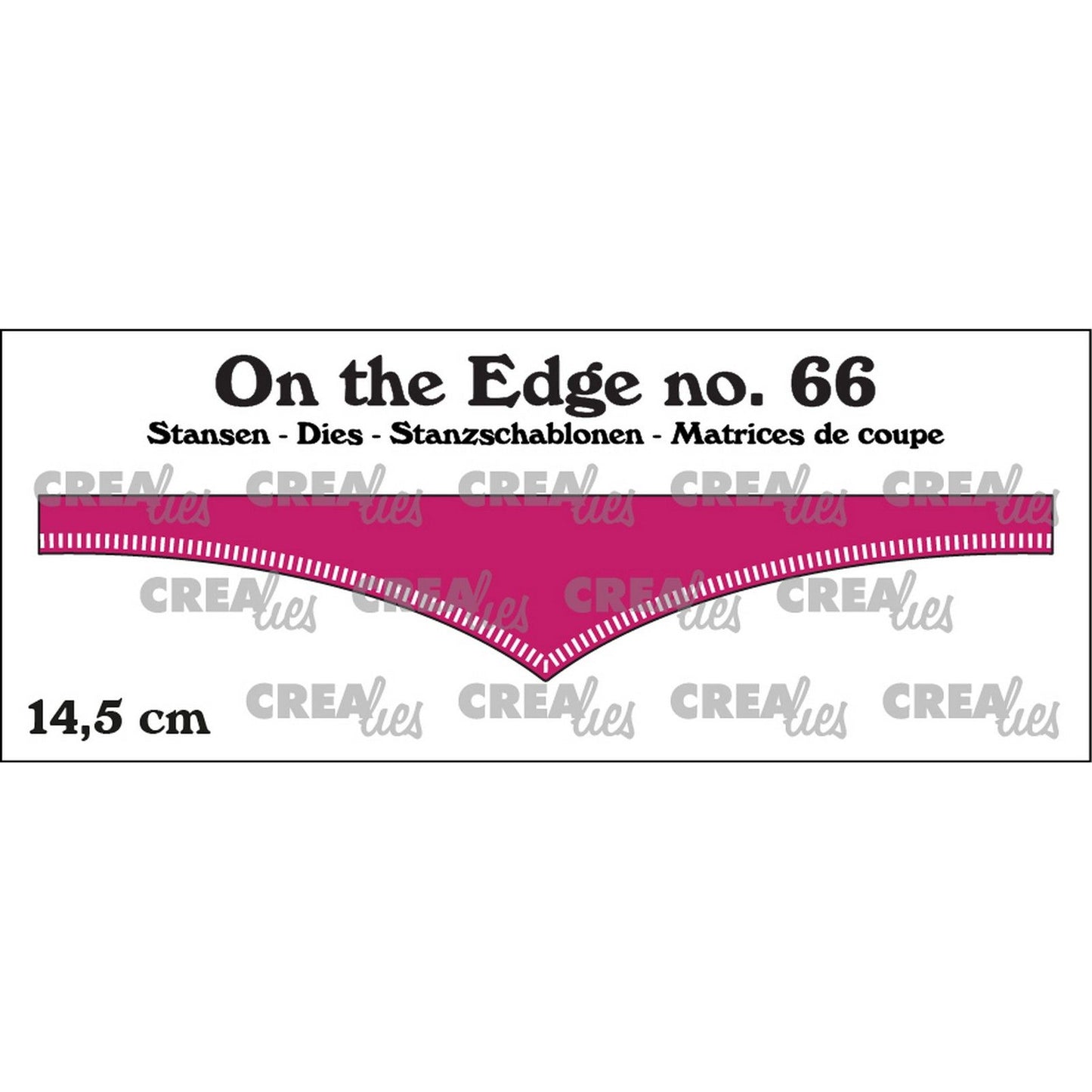 Crealies • fustella da taglio sul bordo n. 66 con piccole righe