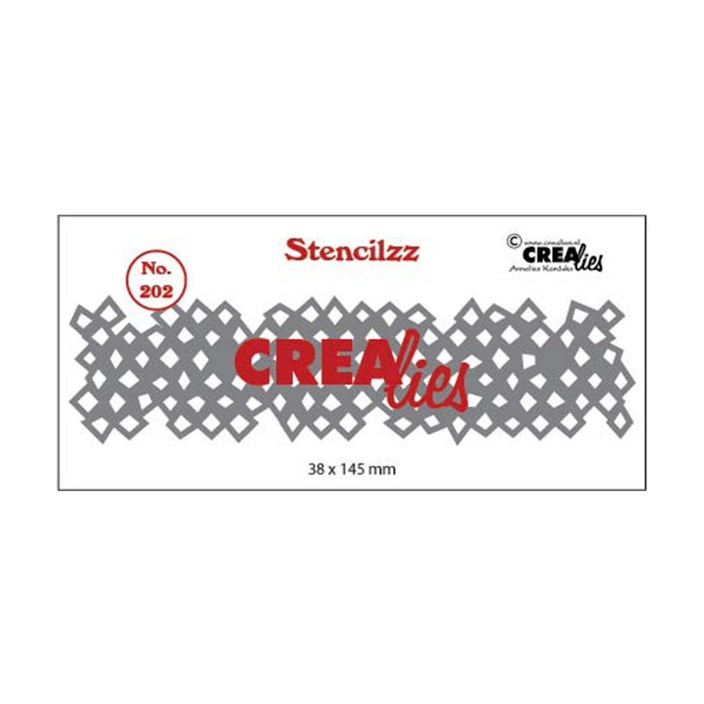 Crealies • stencilzz no.202 cuadrados torcidos
