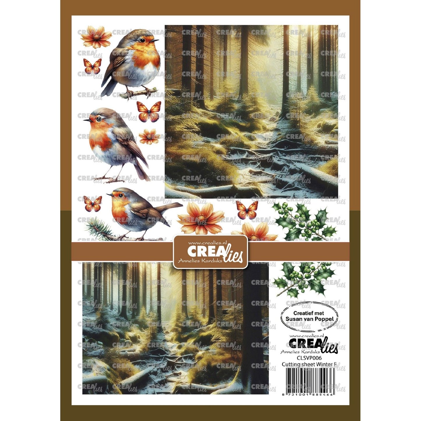 Crealies • hoja recortable invierno f 8 hojas