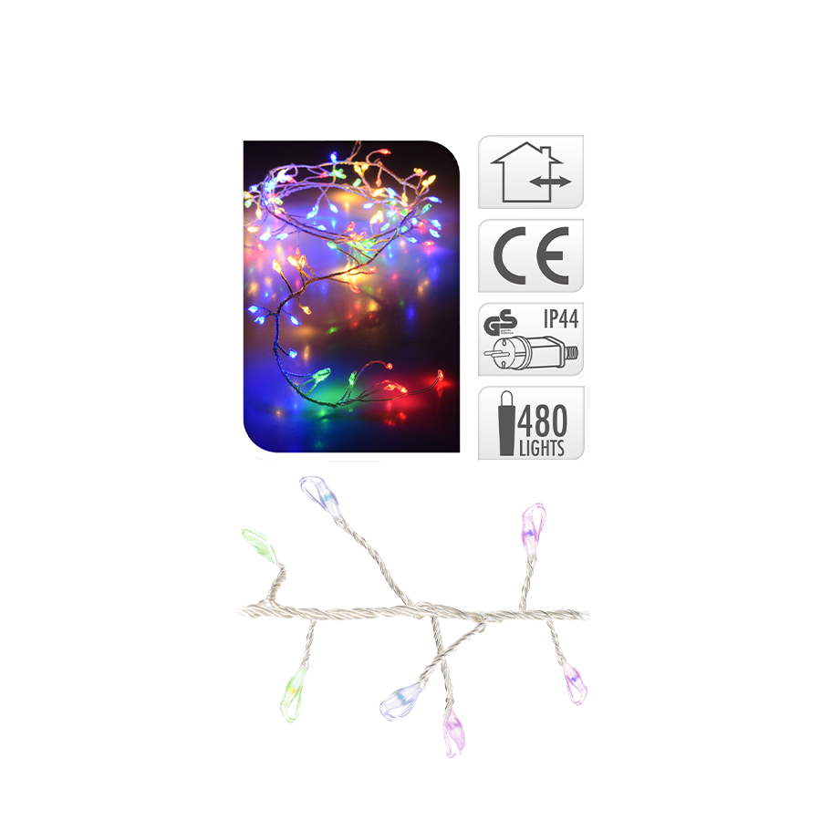 Cable cluster LED multicolor 480 LEDs 480cm