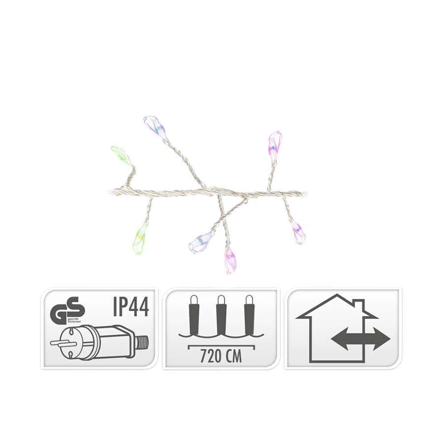 Cable cluster LED multicolor 720 LEDs 720cm