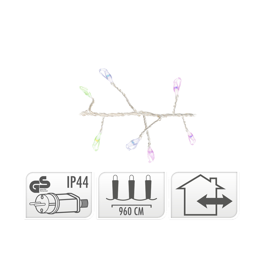 Cable cluster LED multicolor 960 LEDs 960cm