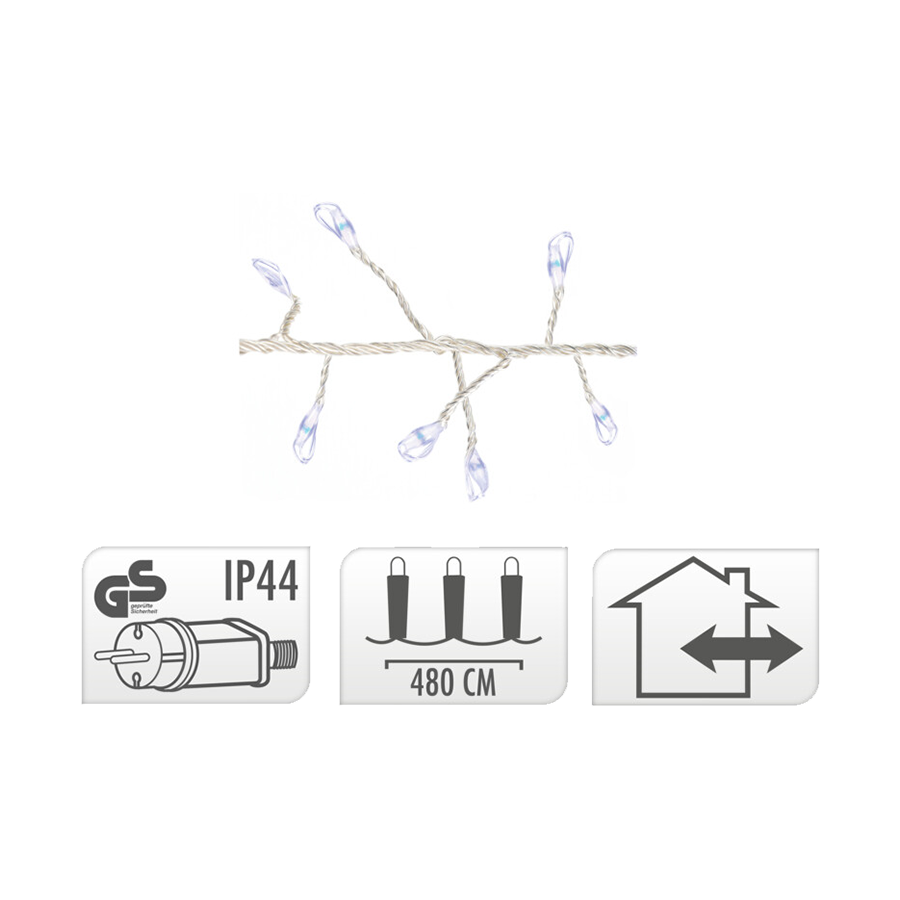 Cable cluster blanco 480 LEDs 480cm