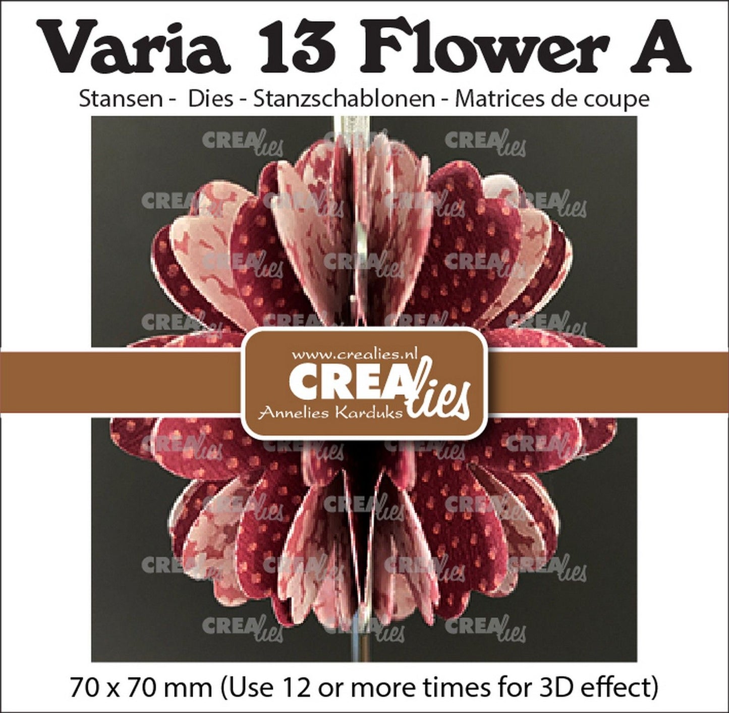 Crealies • varia 3d flor a