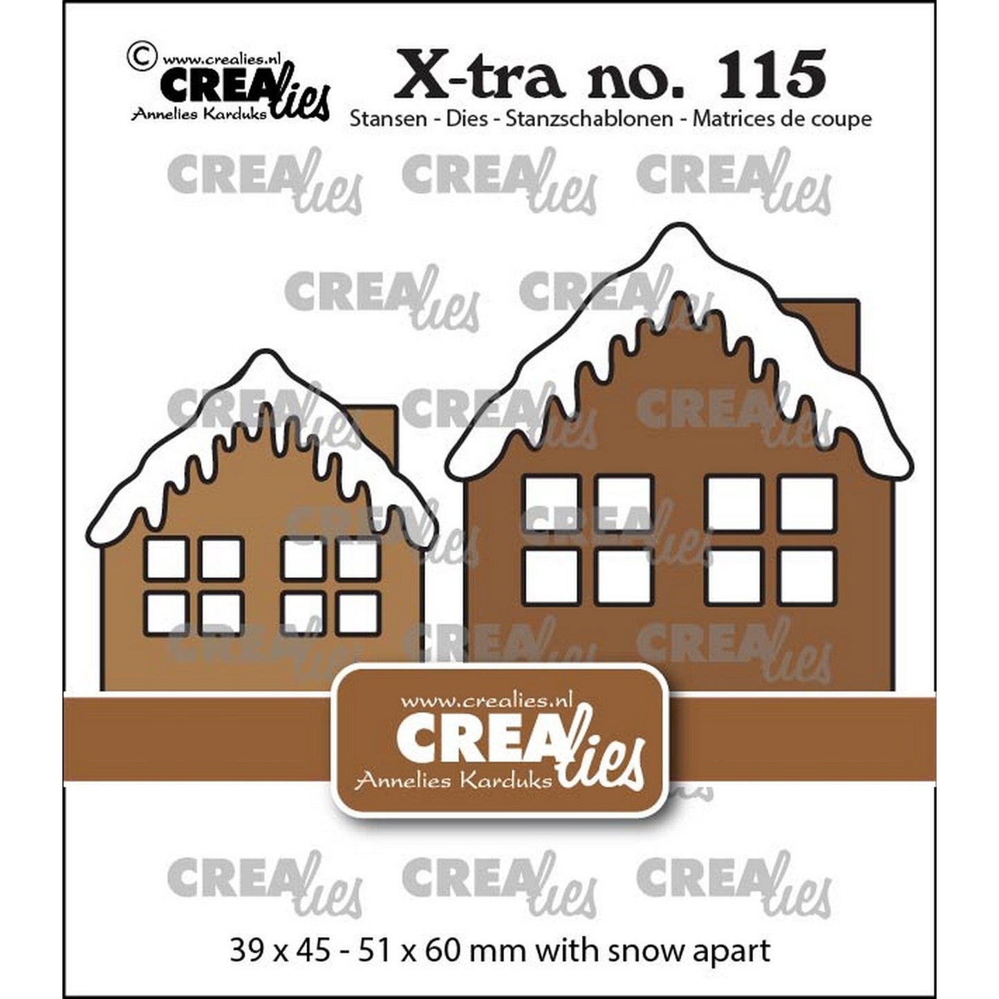 Crealies • xtra casa a con tetto innevato, misura media