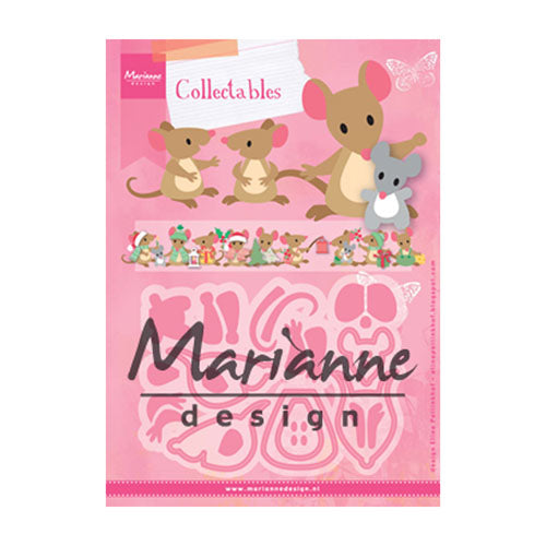 Design Marianne • stencil da collezione con taglio in rilievo La famiglia di topi di Eline