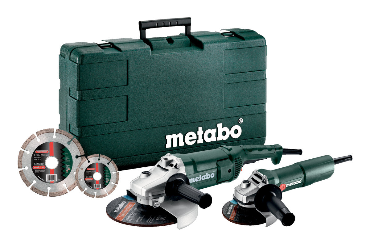 Juego combinado Metabo we 2200-230 + w 750-125 (685172510) que incluye maletín y 2 discos abrasivos - 685172510