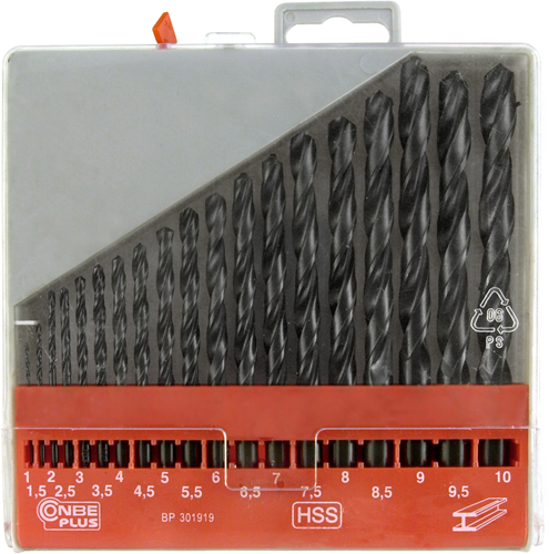 Con:p set punte per metallo 1-10mm 19 pezzi - bp301919