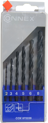 Connex set di punte per metallo 2-8mm 6 pezzi blu - cox972226