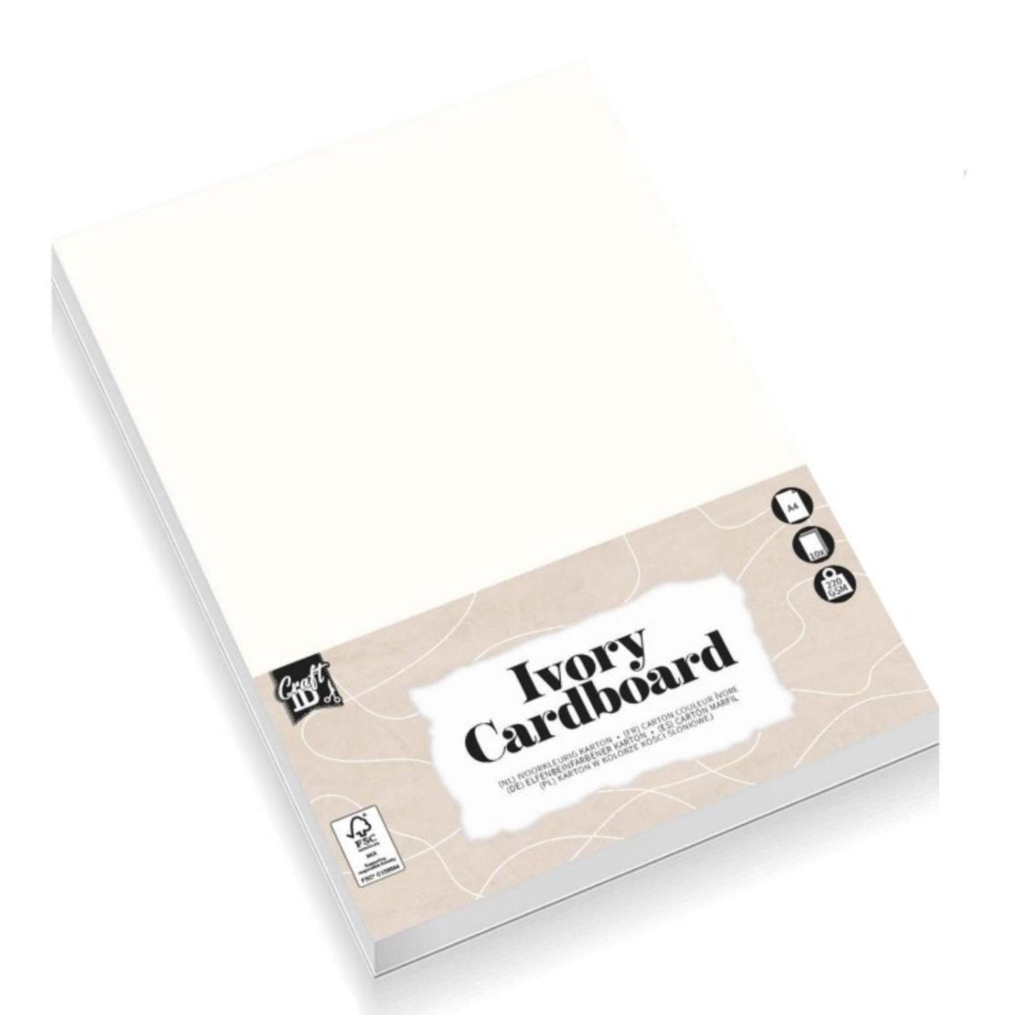 Grafix craft id cartulina marfil a4 10 hojas 220gsm