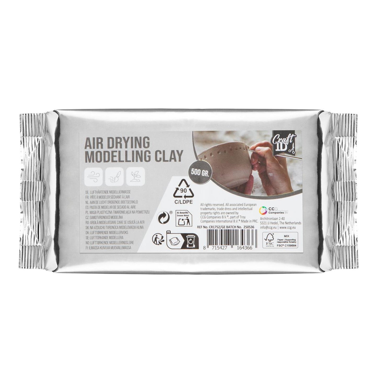 Creative craft group craft id plastilina blanca 500 gramos