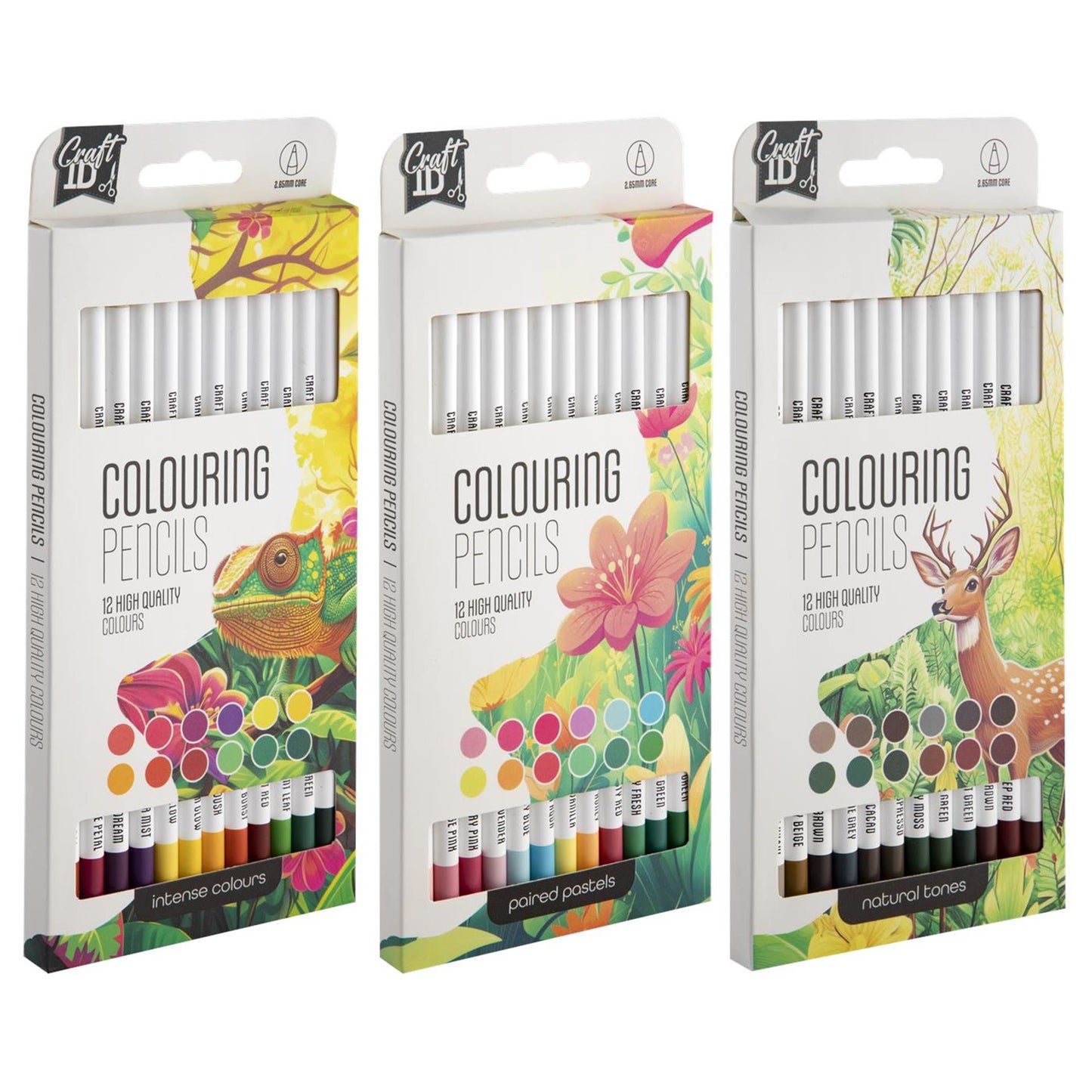 Lápices de colores Craft id 12 piezas, 3 ass