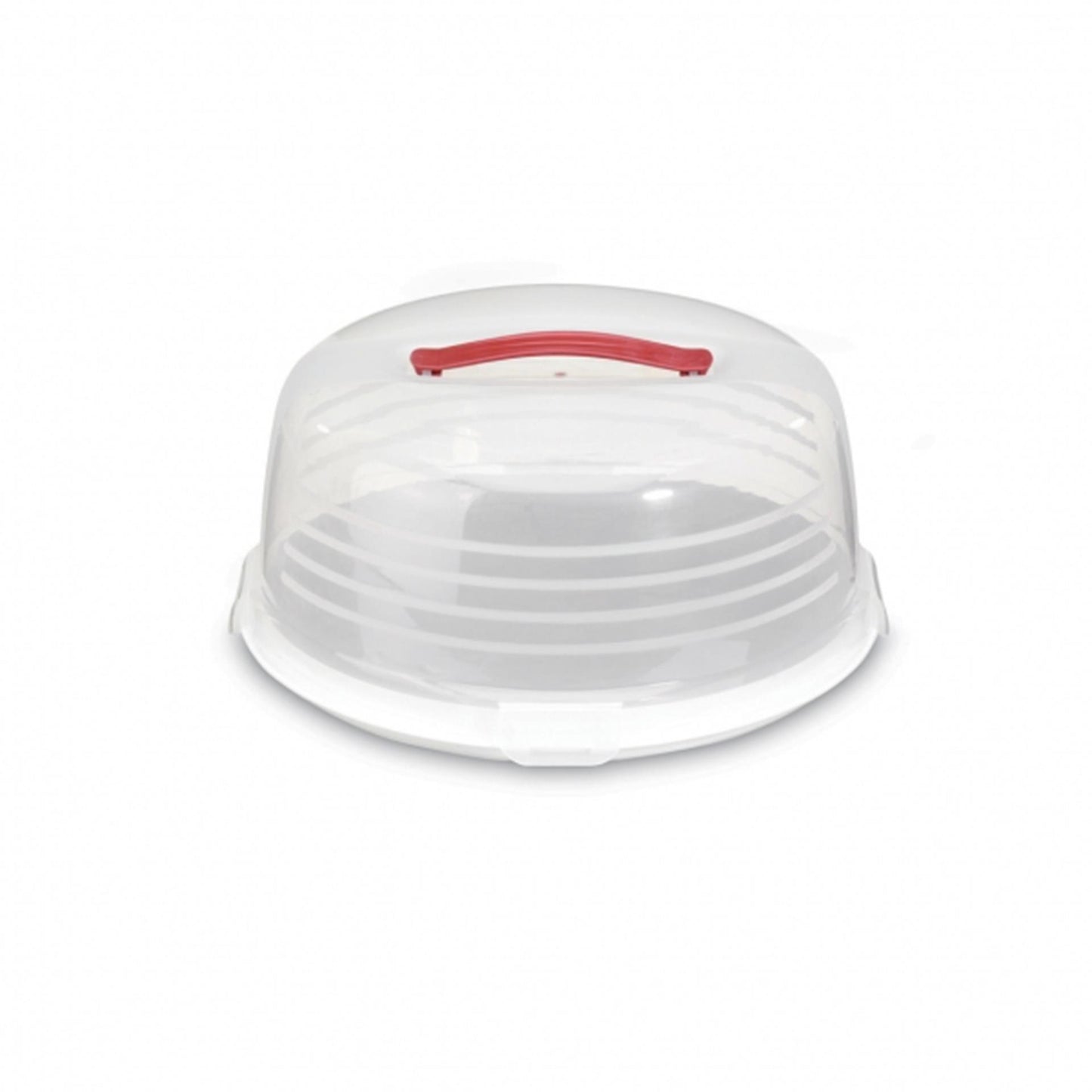 Caja tarta Curver 35cm redonda blanca transp.