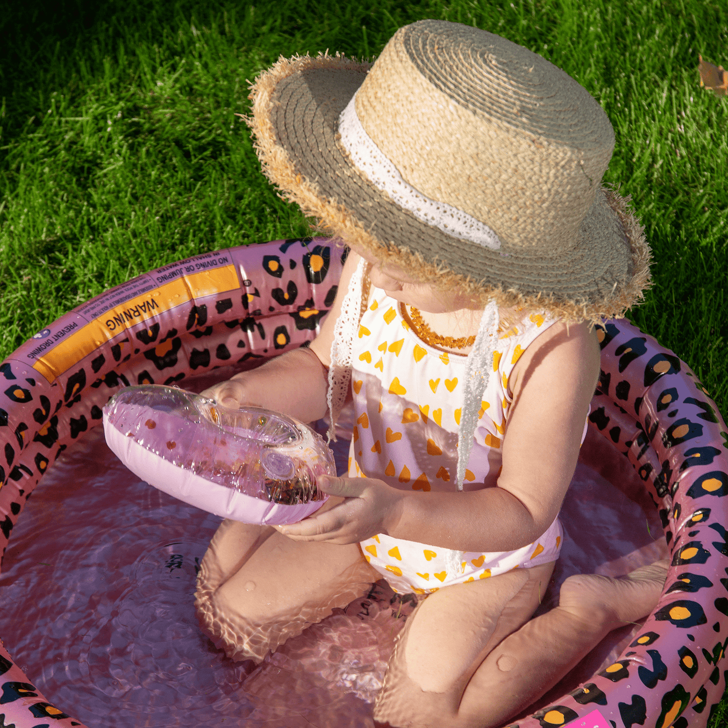 Soporte de taza inflable Corazón rosa