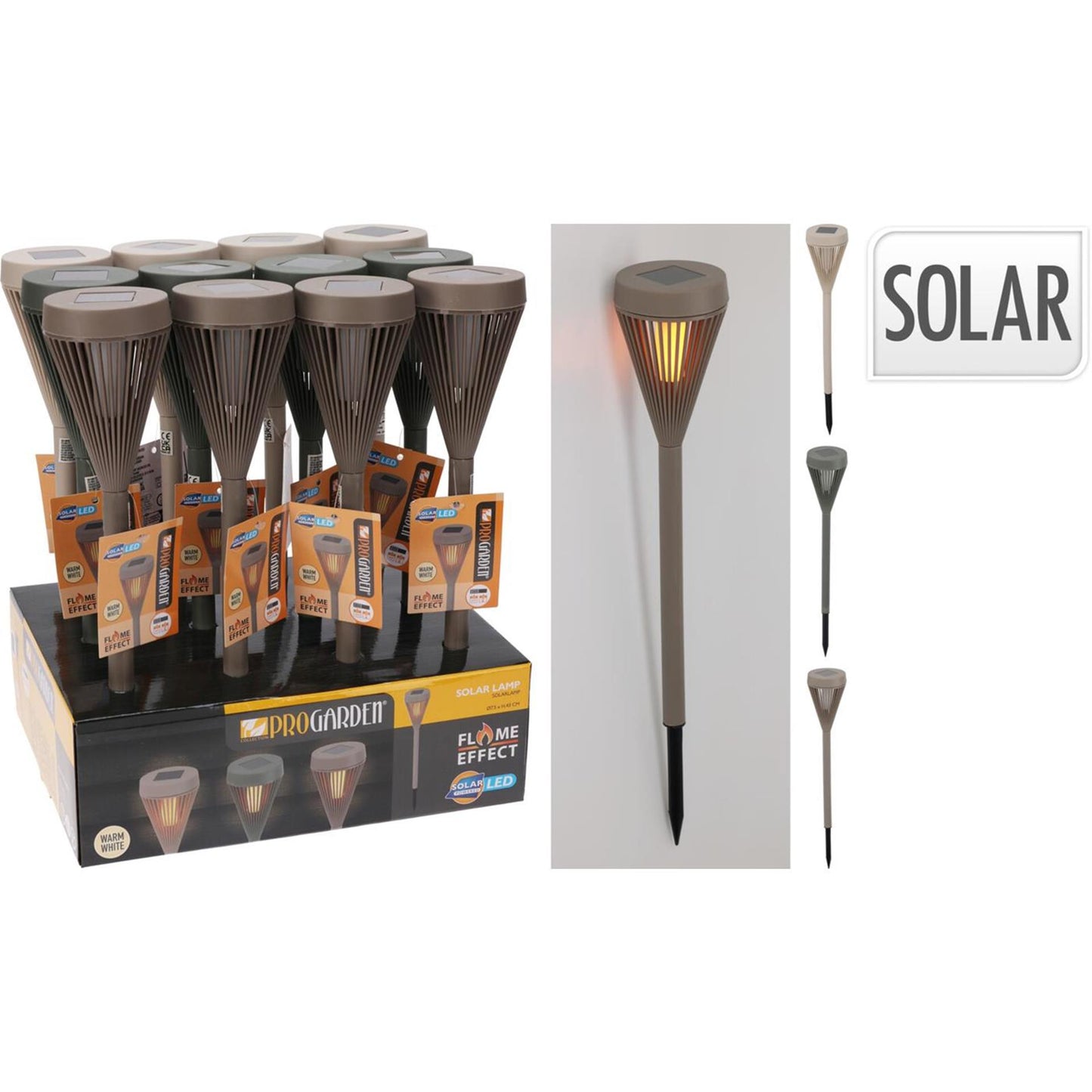 Torcia solare da giardino professionale h43 cm