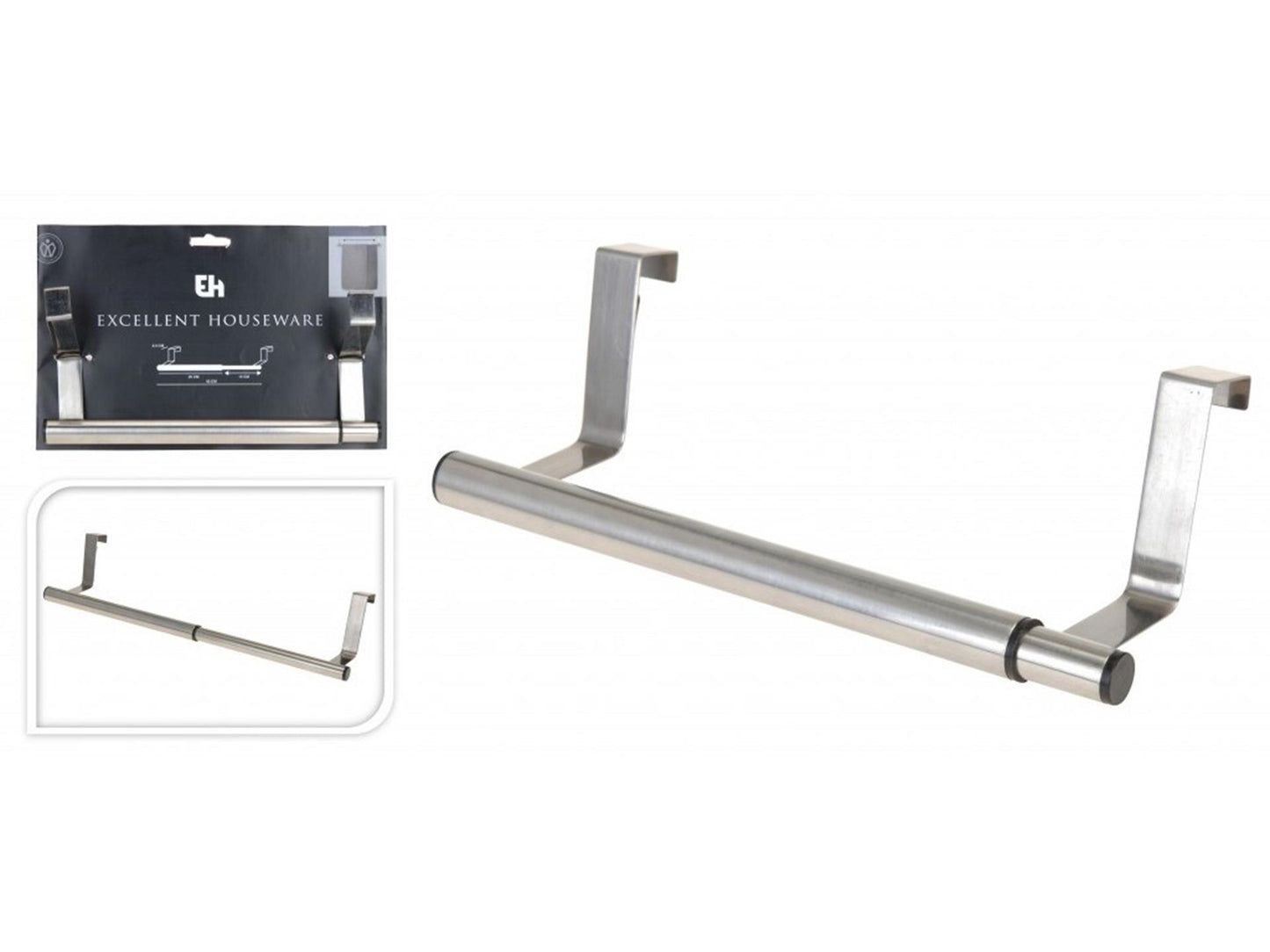 Soluciones de almacenamiento colgador de puerta acero inoxidable extensible 25-40cm