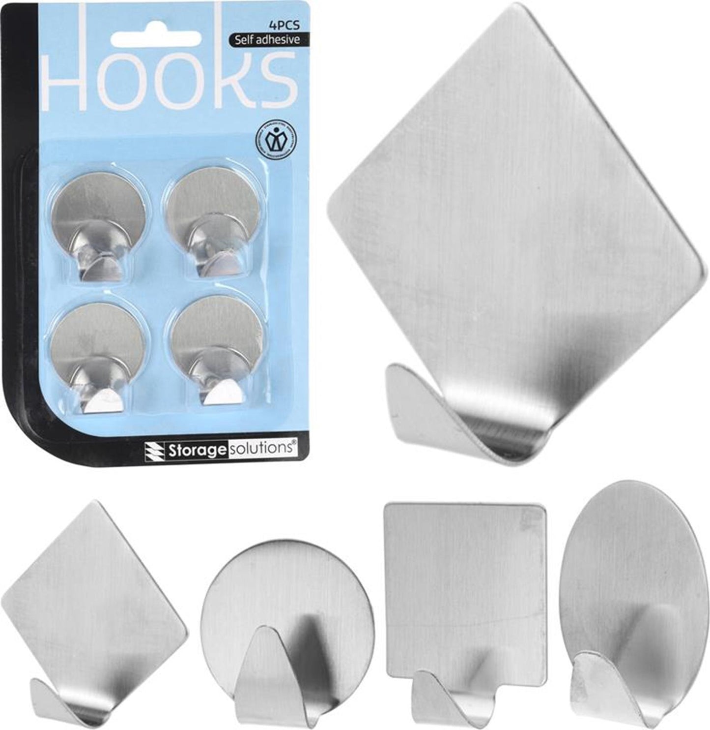 Solutiones de almacenamiento Splackets de acero inoxidable set4 4asorti