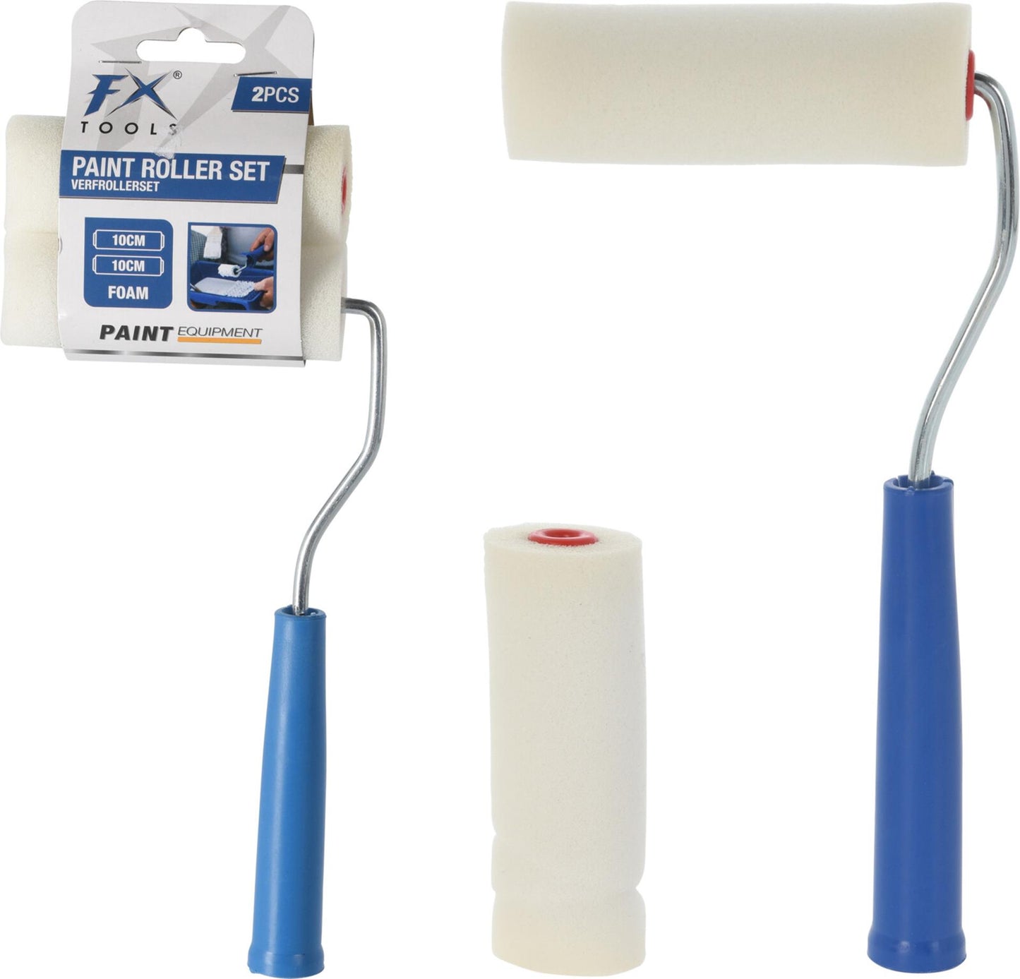 Fx Tools rulli per pittura in schiuma 2 pezzi con supporto