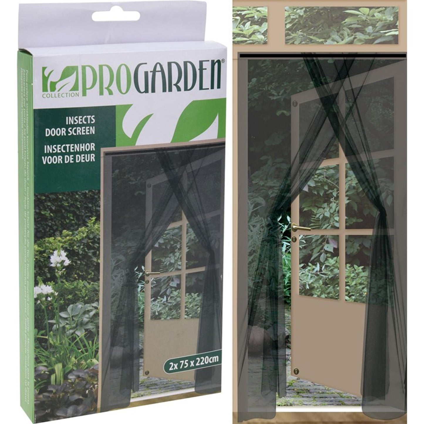 Zanzariera da giardino Pro per porta, set da 2 pezzi
