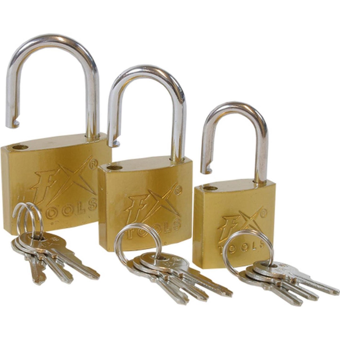 Set lucchetti Fx Tools in metallo 2,5 3 4 cm