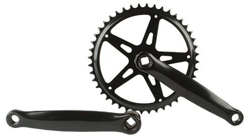 HZB Cranket Schetting Wheel Steel 44T 1 8 + 3 32 170 mm -1 mm Negro