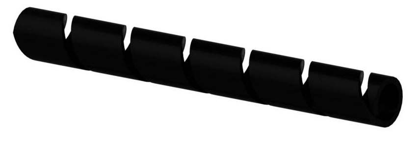 Cable sin marca cinta espiral 6mm negro 10m