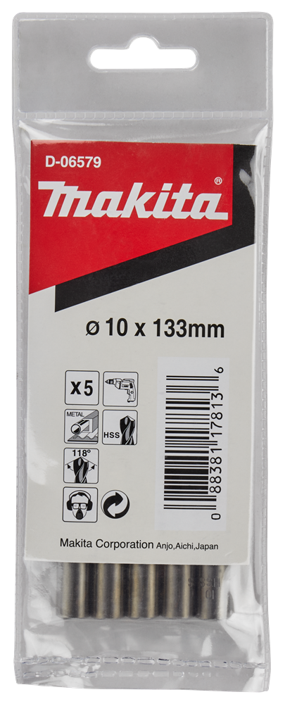 Accessori Makita punta per metallo 10,0x133mm - d-06579 d-06579