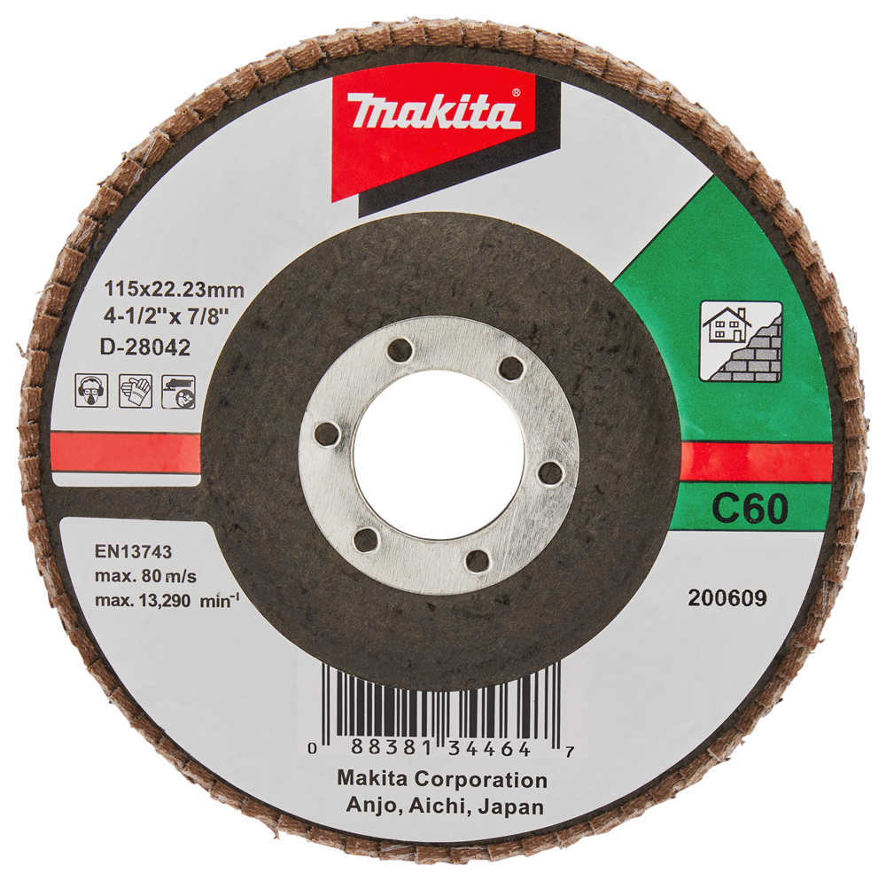 Accesorios Makita disco de lijado de solapa 115mm c60 - d-28042 d-28042